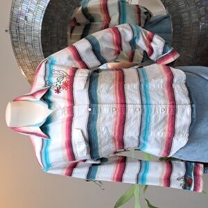 Embroidered Horseshoe Western Top